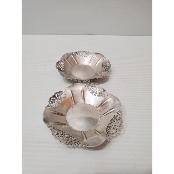 Set of 2 Vintage metal Coasters Coaster , Host Hostess Gift, Dinner Part… - Picture 7 of 10